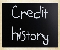 кредитная история - слова написаны на доске